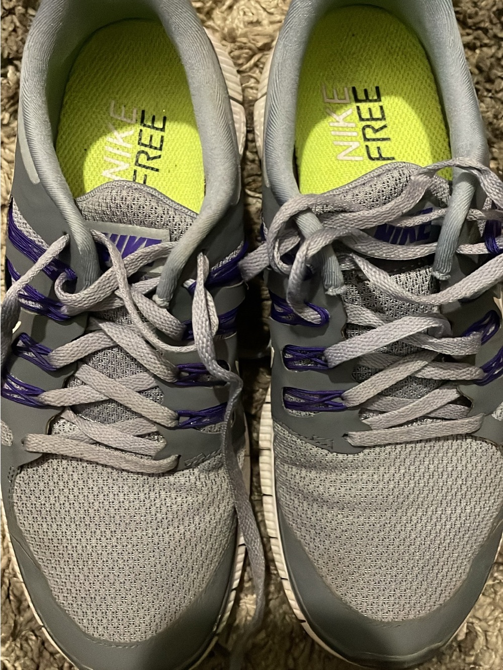 Nike Free Running Shoes | Women’s 9.5 | Gray Volt | Lightweight Trainers